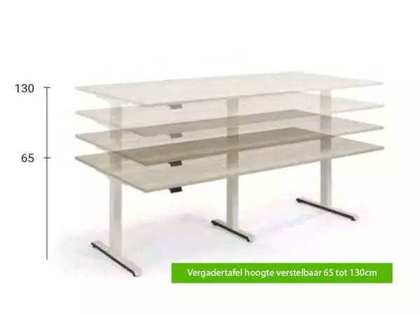 Een Vergadertafel zit-sta 120x360cm koop je bij Supply Mij